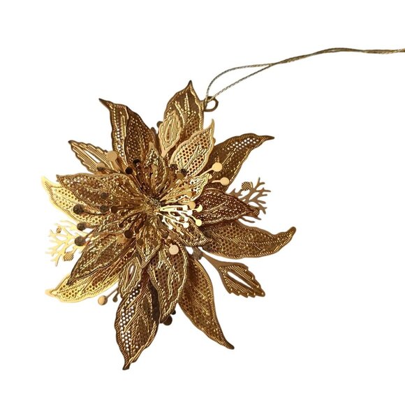 Danbury Mint 1998 Gold 23K Plated 3D Christmas 7 Ornaments - Picture 4 of 15